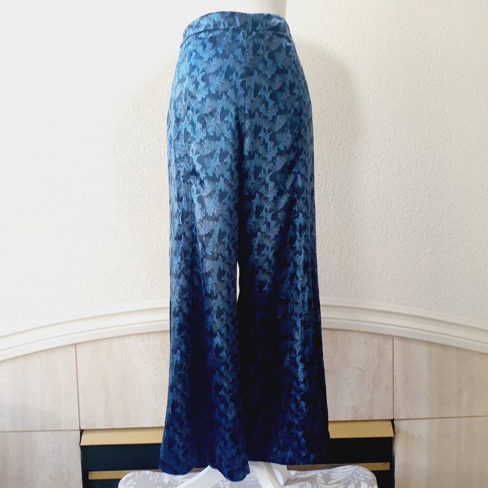Anthropologie Blue Wide Leg Pants